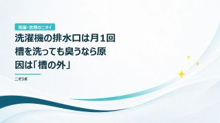 洗濯機の排水口は月1回｜槽を洗っても臭うなら原因は「槽の外」